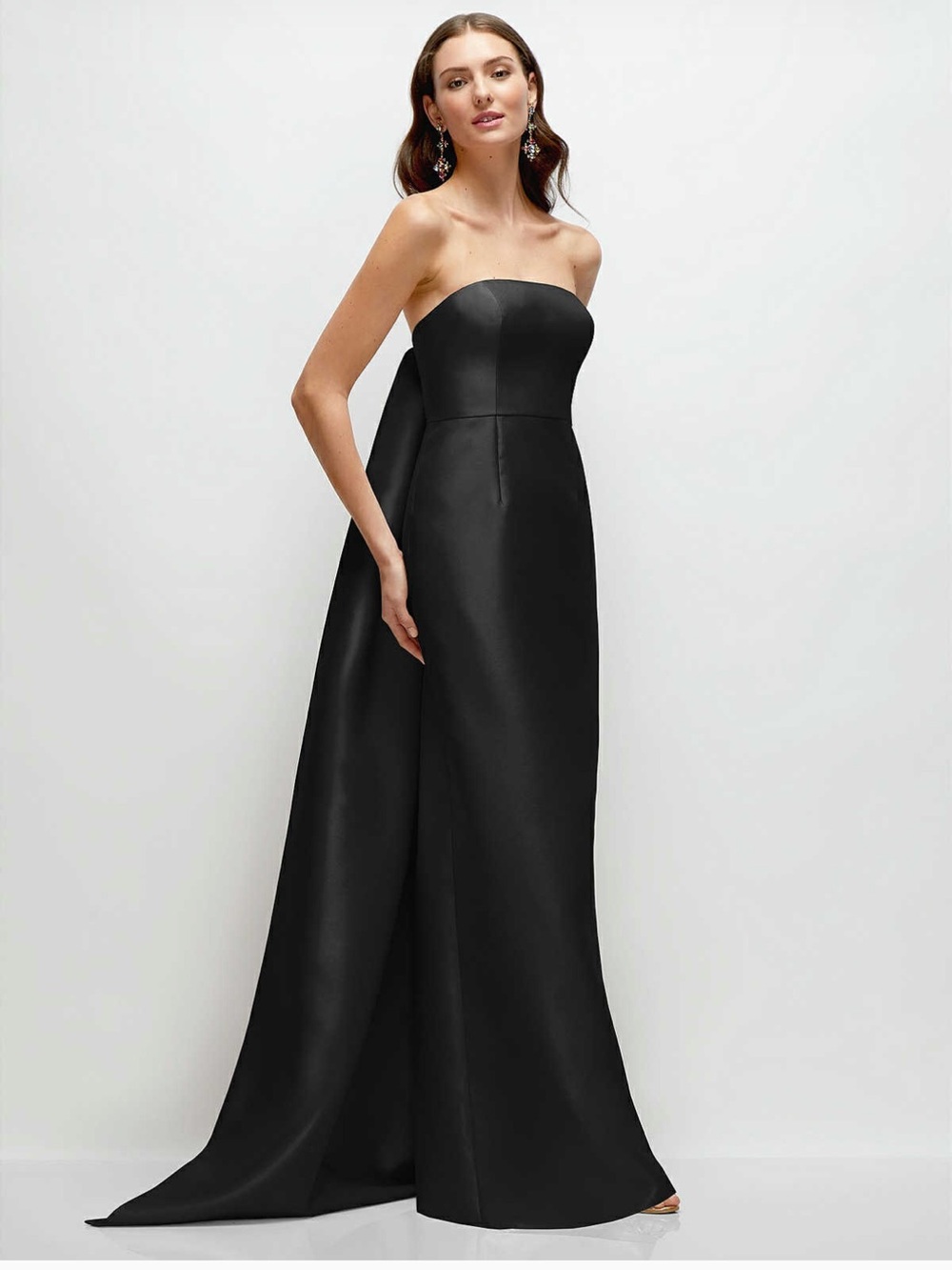 Alfred Sung Strapless Column Dress w Train